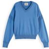 Scotch & Soda Relaxed-Fit V-Neck Pullover, Maglione, Donna, Tobacco Melange, XL
