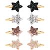 Husalsea Set di 8 Forcine per Capelli Bambina - Fermagli Stelle Glitterati in Metallo e Plastica - Accessori Eleganti