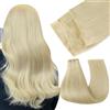 Easyouth a Butterfly Tessitura Extension Capelli Veri Bionda Extensions Remy Farfalla Genius Trama Platino Bionda Extension Capelli Butterfly Remy Invisibile #60 45cm 100g