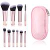 ZYEKIU 10 Pezzi Set Pennelli Make Up, Pennelli Trucco Portatile, Kit pennello Make Up Multifunzionale, per Base, Viaggi d'affari, Viaggi Set pennello Trucco Viaggio