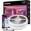 TK99SW Strisce LED 20 metri, Bluetooth App E Telecomando A 44 Tasti RGB Striscia, Sincronizzazione Musicale Modalità Di Temporizzazione, Per Stanza/Camera/Da Letto/Feste Festival