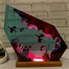 Drawelry Luce Notte Resina Epossidica Paesaggio Sottomarino 3D Artigianale, Decorazion Casa Base Legno, Mini Acquario Marino con Animali Marini Lampada per Cameretta Soggiorno Ufficio (A2)
