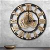 ALEENFOON Orologio da parete al quarzo silenzioso Numeri romani vintage Orologio in Legna Soggiorno Cucina Caffe Decor Regalo (30 CM, Roman numerals)