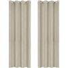 Deconovo Tende per Interni, Tende Oscuranti con Anelli per Salotto Eleganti Termiche Isolanti, 140x260 CM (Larghezza x Altezza), Beige Scuro, 2 Pannelli