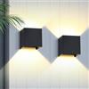 YICALE 2 Pezzi Lampada da Esterno Parete con Lampadina Sostituibile 9W G9 LED 3000K Applique Esterno Angolo del Fascio Regolabile IP65 Impermeabile Luce Esterna per Giardino/Terrazza/Garage