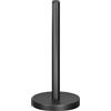 Minismus Porta Rotolo da Cucina, Acciaio Inox con Base Appesantita e Pad Antiscivolo per la Massima Stabilità, Portarotolo da Cucina da Appoggio (Nero)