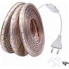 FOLGEMIR Striscia LED 2 metro Bianco Freddo, Nastri LED 220V 230V, 60 LEDs/m, IP65 impermeabile