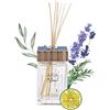 QC Terme spas and resorts QC Terme ARIA MILANO, Profumatore per ambiente in vetro a bastoncini 250 ml, fragranza rilassante con note alla Lavanda, Made in Italy