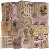 DNGH Adesivi Scrapbooking Vintage Carta Stickers Aesthetic Bullet Journal Decorativi Scarpboking Accessori per Fai da te Diario Album Fotografico Calendario Natale Biglietto di Auguri Regalo Scarpbok