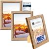 CABBEL set di 3 cornici 13x18 in legno MDF con vetro acrilico infrangibile Rovere