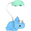 Colexy Lampada da Scrivania Bambina, Led Lampada da Tavolo con Dinosauro, Lampada Lettura Bambini Ricaricabile, Luce da Tavolo Bambini Senza Fili, Lampada da Scrivania Ragazza (Blu)