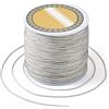 Bestewelry - Filo di nylon da 109 iarde, 0,8 mm, intrecciato, per perline, nodi, macramè, bracciale, ideale per la creazione di gioielli e cucito (Grigio Chiaro)