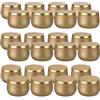 Twinkle Star Tontenitori per Candele 24 Pezzi, Metallo Vuoti per Fare Candele Mini Barattoli da 8oz Accessori per Kit di Candele Fai da Te, Mamma Regalo Barattoli per Conservare il Tè Secco Dolci Spezie Regali Oro