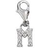 Depesche 11785-025 Charms Express Yourself-Ciondolo per collane e bracciali, Lettera M, Placcato Argento, Come Piccolo Regalo, Multicolore, Normal