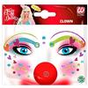 W WIDMANN MILANO Party Fashion WIDMANN 51968 - Decoro Artistico Pagliaccio Glitter Adesivo, per Viso, Adulto Donna, Carnevale, Halloween