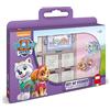 Multiprint Valigetta 7 Timbri per Bambini Paw Patrol Girl, 100% Made in Italy, Set Timbrini Bimbi Personalizzati, in Legno e Gomma Naturale, Inchiostro Lavabile Atossico, Idea Regalo, Art.07913