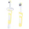 MAM Learn to Brush (Set da 2), Include 1x Training Brush spazzolino denti bambini 5+ mesi e 1x Baby's Brush spazzolino setole morbide 6+ mesi, Neonato accessori utili per i primi dentini, Giallo