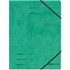 Herlitz - Cartellina porta documenti Colorspan con elastico, formato A4, confezione da 5 pezzi, colore: verde