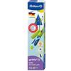 Pelikan 805667 Penna Stilografica Griffix con Impugnatura Ergonomica Pedagogica Fusto Verde, per Mancini, Cartuccia Inchiostro, Blu Incluso, Prodotta in Germania