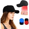 Warmforwel Cappello terapia luce rossa,LED infrarossi per capelli e massaggio vibrante