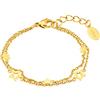 s.Oliver Bracciale in Acciaio inox per bambini, 14+2 cm, Argento, stella, in confezione regalo
