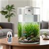 YISITONG Acquario per pesci, kit di avviamento per acquario da 3 galloni con filtro e illuminazione a LED (17 colori a scelta), acquario con vista a 360 gradi per piccoli pesci, acquario da tavolo