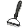 CAPASTEC Spazzola per Cani Pettine Gatto Doppia Faccia Cardatore per Cani Pelo Lungo Sbrogliare Nodi Strumento Toelettatura, Rastrello Professionale per Sottopelo, 6.69x3.54, Grigio