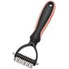 CAPASTEC Spazzola per Cani Pettine Gatto Doppia Faccia Cardatore per Cani Pelo Lungo Sbrogliare Nodi, Rastrello per Sottopelo, 6.69x2.76, Rosa Intenso