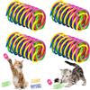 Staranry 80 PCS Giochi per Gatti, Giochi Gatto, Interattivi Durevoli Pergatti, Molla Giocattolo, Creativa con Spirale Colorata e Molle, per Animali Domestici (Multicolore)