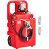 VEVOR Serbatoio di Carburante Portatile con Pompa di Trasferimento del Carburante Elettrica da 12 V CC 15 GPM, Tubo 13 piedi Ugello Manuale Contenitore di Benzina per Motoscafi, Diesel, Benzina