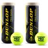 Dunlop Sports DUNLOP Pro Padel Balls 2x3PET - Palle da torneo certificate FIP per giocatori avanzati e competitivi