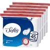 Softis Carta igienica a 4 strati, confezione da 45 rotoli (5 x 9 confezioni singole), 100 fogli per rotolo, sistema a camera morbida, confezione riciclabile, carta certificata FSC®