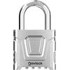 NOVLOCK Lucchetto con combinazione per esterni - impermeabile con arco da 8 mm resistente al taglio - per cancelli, recinzioni, casette da giardino, depositi, armadietti e armadi - 1 pezzo, argento