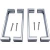 KEABATH 2 paia di maniglie per porta doccia, maniglia di ricambio per porta in vetro cromata, maniglia di trazione, 145 mm da un foro all'altro per maniglie di ricambio per box doccia