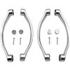 KEABATH Set di 2 coppie di maniglie per porta doccia curva in plastica ABS cromata per cabina doccia 140 mm