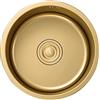 NOYHHAV Lavandino Rotondo Nero Piscina per Ristrutturazione Cucina Lavandino Singolo Rotondo Lavandino Tondo Lavandino Tondo per Bagno Lavaggio di Verdure E Piscina per Piatti Vasca Singola (oro, 30CM)