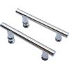 KEABATH Set di 2 maniglie per porta doccia di ricambio, in acciaio inox, con pomelli in plastica, 145 mm