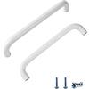 Baodenvi 2 Pezzi Maniglie per Mobili Bianco Maniglie Cucina Maniglia del Bagno Maniglie per Armadietti Maniglie per Cassetti Lega di Alluminio Spaziatura dei Fori 128mm