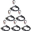 HYS Cuffie | Cuffie PTT a forma di G | 2 poli per radio | Compatibile con Midland G7 pro G8 G9 Pro M24 Plus M48 M99 G6 XT G7 XTR Alan HP450 (RED, 6)