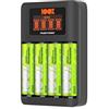 100% PeakPower, caricabatterie per batterie ricaricabili AA