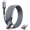 BASESAILOR Cavo USB C a Lightning Angolo 1M con Adattatore USB A,Cavi Ricarica Rapido PD Alimentazione Tipo C,Filo Caricatore Compatibile per iPhone 11 12 13 14 Mini Pro Max SE 2022, iPad 8 9