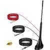 Hossom Antenna DAB Auto per Autoradio - Antenna da Tetto Corta a Forma di Pinna di Squalo con Amplificatore Integrato per DAB+/FM/AM, Per veicoli e sistemi audio come Audi, BMW, Honda e altri