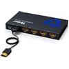 Yinker 4K Splitter HDMI 1 in 4 Out con Cavo HDMI da 1.5m, Yinker Splitter HDMI 4 Porte per 4 Monitor Simultaneamente 4K30Hz HDCP1.4 EDID HDR