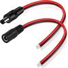 RUNCCI-YUN 2Pcs 5.5 x 2.5mm DC Power Pigtail Cable,12V 10A DC Pigtail Power Connector,14 AWG Maschio Femmina Connettore 5.5 x 2.5 per telecamera, CCTV, DVR, sistema LED(0.3m)