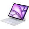 Seagtigau Layout QWERTZ Tedesco Magic Keyboard Case per iPad Air 13 (M4/M3/M2, 2026/2025/2024) e iPad Pro 12,9 (3°, 4°, 5°, 6° gen), custodia tastiera magnetica con trackpad, retroilluminata, Bianco