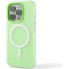 N NEWTOP 2in1 Cover CV57 Compatibile per Apple iPhone 15 PRO MAX, Custodia TPU Gel Silicone Flessibile Morbida Rigida Case Posteriore Protezione Fotocamera Anti Urto Guscio Scocca Colorato (Verde)