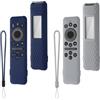 AIYAAIYA Custodia Protettiva in Silicone Compatibile con Telecomando Samsung BN59-01480A Solar Smart TV 2025, AIYAAIYA Cover di Controllo Antiscivolo per BN59-01432A BN59-01455A (Grigio + Blu)