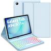 Bettdow Tastiera Custodia per Samsung Galaxy Tab A9+ 2023/A11+ 2025 11, Layout Italiano Tastiera Retroilluminata Staccabile e Cover per Tab A9 Plus/A11 Plus 11 SM-X210/X215/X216/X230/X236, Blu