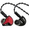 Linsoul ZiiGaat x Fresh Reviews: Arete II,Cuffie Ibride IEM1DD+4BA di 2ª Generazione,Cuffie con Struttura in Alluminio CNC Completa di Cavo OFC Placcato in Argento Smontabile per Musicisti (Rosso)