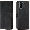 Bravoday Cover per Realme 7 PRO, Flip Custodia in Pelle PU Portafoglio Custodia per Realme 7 PRO, con Slot per Schede, Nero